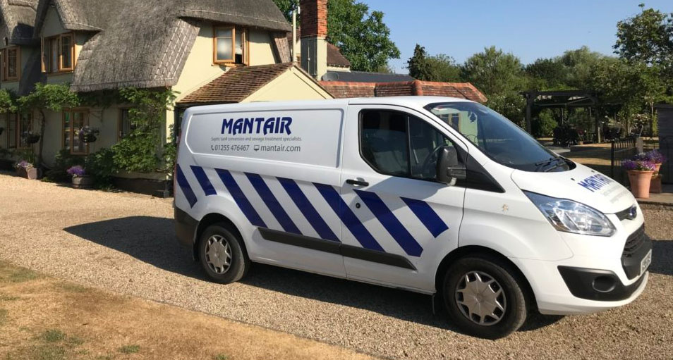 Mantair van out on septic tank inspection