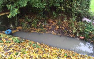 Polluted watercourse illegal discharge
