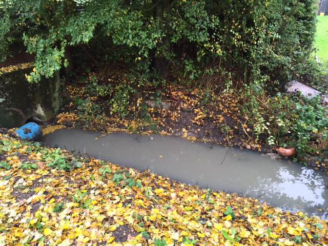 Polluted watercourse illegal discharge