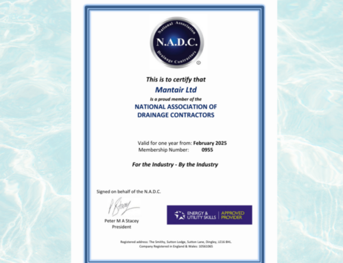 Mantair committed to Drainage Excellence